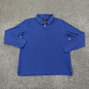 Timberland Polo Shirt Mens Extra Large Blue Long Sleeve Golf Rugby Casual Preppy